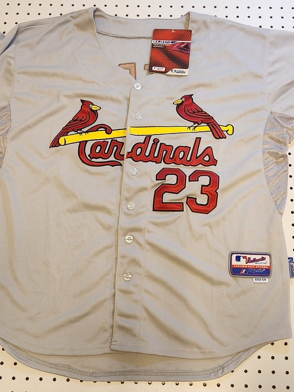 NWT Majestic St. Louis Cardinals David Freese 2011 World Series Jersey Size 50